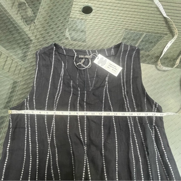 Piazza Del Tempio Navy Linen Maxi dress L - Picture 6 of 9